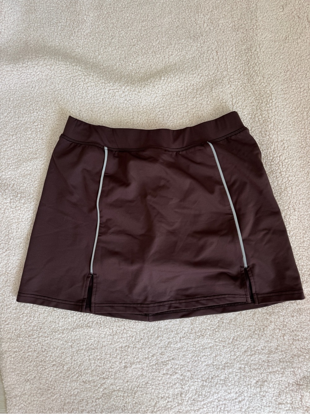 Athleta Brown Performance Skort with Reflective Piping